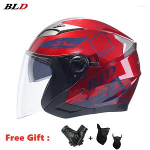 Motorcycle Helmets Men Women Helmet Half Face ABS Motorbike Electric Safety Double Lens Moto Casque