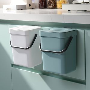 Waste Bins 3/5/7 liter suspended trash can for kitchens Nordic wall mounted bathroom trash cans trash cans closestool with lid 230330