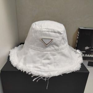 Designer Bucket Hat Damen Mütze Mode Fischerhut Sommer Strand Garten Hüte Baumwolle Denim bequem atmungsaktiv für Damen