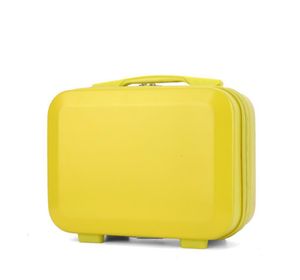 Resväskor Suitcase Mini Abs Cosmetic Case Kvinnlig liten 13 tums resväska 230330