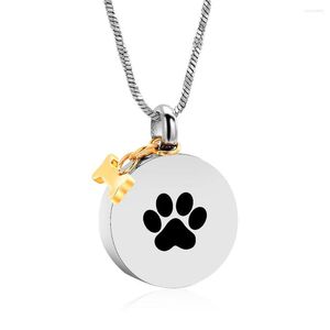 Zincirler Köpek Kremasyon Takıları Ashes Pet Pet Urn Kolye Kadın Küller/Saç Keepe Memorial Madalyon Kolye