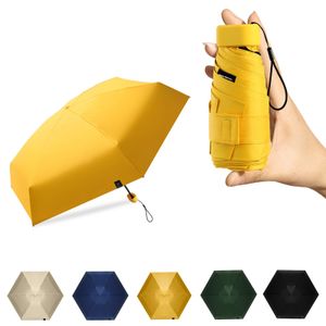 Umbrellas Women's Umbrella UV Proof Pocket Mini Umbrella Rain Proof Durable 6 Fold Sun Umbrella Portable Sun Protection Women's Umbrella 230330