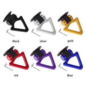 Car Decorative Tow Hook Triangular Racing Style Towing Hook Sticker ABS Bumper Sticker Exterior Decoration Modified Parts Car Racing Tow Towing