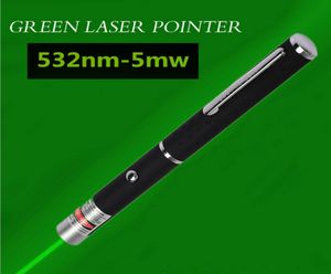Penna laser a luce verde 5mW 532nm Penna puntatore laser a raggio per montaggio SOS Caccia notturna Insegnamento regalo di Natale Pacchetto Opp intero 104535911