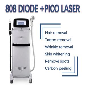 Laser a diodi multifunzione 755 808 1064 Macchina per la depilazione 2 in 1 Rimozione del tatuaggio Pico 755nm Laser Picosecond Beauty Equipment
