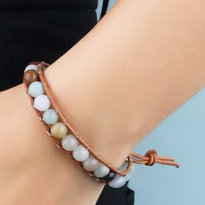 Bettelarmbänder KELITCH Perlen für Frauen Kristall Boho Leder Wickelarmband verstellbar Schmuck Bransoletki Pulsera Großhandel