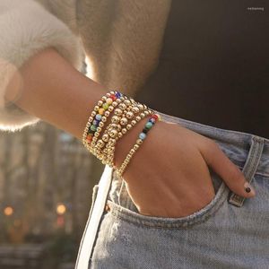 Strand Shinus Beaded Bracelet Fashion Jellewery 2023 Golden Beads For Women Jewelry Femme High Quality Bracelets Wholesale