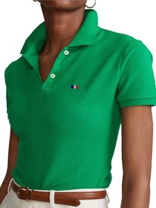 Kadın Polos Kaliteli Yaz Stili Kısa Kollu Polo Gömlek Günlük Bayanlar Kavur Tees Moda İnce Kadın Nakışları 230330