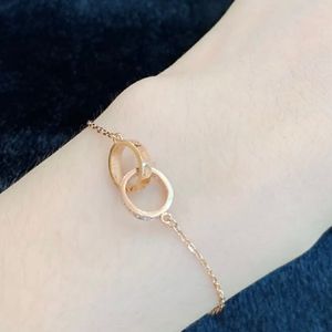 Armband Love Link för Women Chain Designer Chains Gold Plated 18k T0p Kvalitet Högsta Counter Quality Brand Designer Jewelry Crystal Exquisite Gift With Box 024