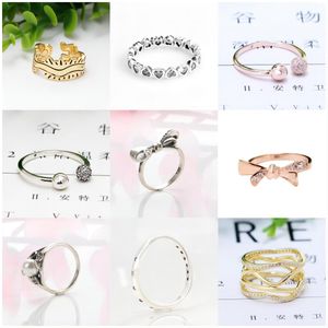 925 Sterling Splitter Charm Ringe für Frauen Designer Ring New Love Bow Fashion Damen Ring, Paar Ring, Ehering