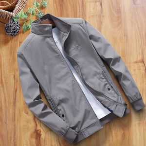 Jackets masculinos Moda Moda Men falhe de vento refrescante de algodão respirável Stand Stand Collar Casacos masculinos