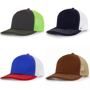 Designer Plain Trucker Hats Adjustable Snapbacks Hip Hop Baseball Caps Adults Women Men Blank Summer Mesh Sun Visor Black Navy Blue Red Green 9 Colors