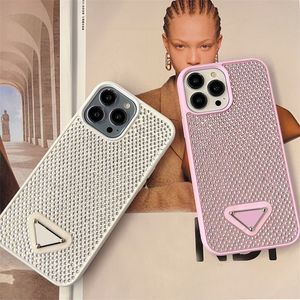 Мода милая женская телефонная покрытие iPhone 12 PROMAX 14 Plus Stick Outstone Shiny Phone Case Full Cover Antip Drop Case