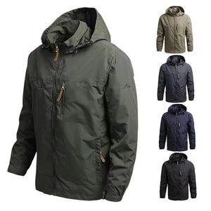 Men's Jackets Windbreaker Military Field Outerwear s Tactical Waterproof Pilot Coat Hoodie Hunting Army Clothes 230329