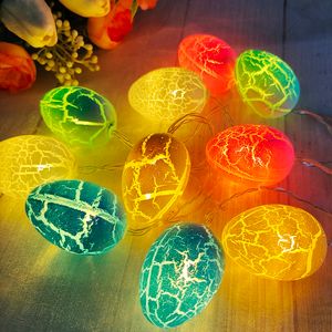 Other Event Party Supplies 1.5M Easter Led Lamp String Lantern Garland Egg Chicken Carrot Fairy Tale Family Children's Bedroom Decoration 230329