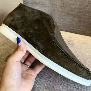 Fashion New Loros Open Walk Suede Sneaker Shoes Women casual shoe Men Casual Walking Flats classic ankle boot Luxury Designer flat Dress factory footwear