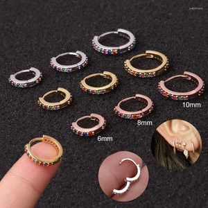 Hoop Earrings Fashion Crystal Ear Studs For Women/Men 2023 Trend Stainless Steel Earring Piercing Septum Cartilage Jewelry