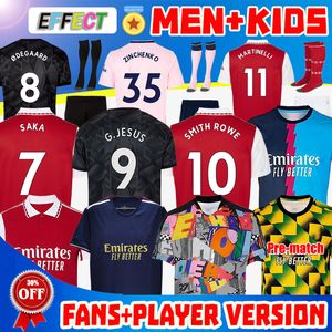 SMITH ROWE G.JESUS SAKA Fußballtrikots SALIBA 22 23 24 Fans Spielerversion ODEGAARD MARTINELLI JORGINHO 2022 2023 2024 Fußballtrikots Shirt Herren Kinder Jungen Sets Uniformen