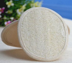 Yumuşak pul eksfoliye edici LOOFAH Doğal gövde arka sünger kayış sapı banyo duş masaj spa yıkayıcı fırça cilt gövdesi yıkama pad1742351