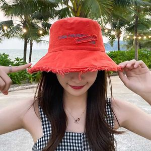 HBP Bucket Wide Unisex Brim Hats Canvas Letter Fringed Fisherman Beh Basin Hat Street Headwear Outdoor White Cap Men and Woman 7 Colors P230327