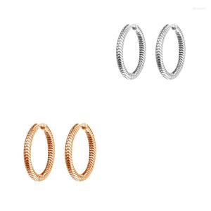 Hoop Earrings Jewelery Set Body Aesthetic Friends Wholesale Crystal Real Silver S925 Round For Women