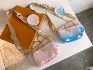 مصممي الأزياء حقائب يد نسائية حقائب كتف Luxurys سيدة Crossbody جودة عالية أزهار كلاسيكية محافظ جلدية رسول سلاسل ماريل حقائب اليد 80447-2