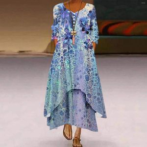 Abiti casual Donna Abito maxi lungo ampio floreale oversize Bohemian E per il download aderente