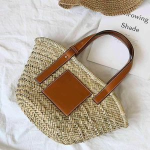 Designers Beach Bags Classic Straw Style Handbags Women's tote Bag Large Capacity Pure Hand Woven bagss Straws Shopping Vacation summer woven purses