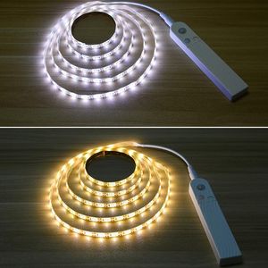 Strisce di luce Striscia PIR Sensore di movimento Luci scale 5V Impermeabile Led 2835 Smart Bar Illuminazione armadio Atmosfera natalizia LampadaLED