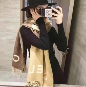 Winter scarf Classic Designer Cashmere Warm Scarf Mens and Womens Winter Large Monogrammed Shawl 211230