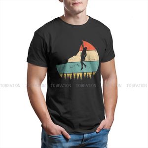 Mens tshirts escalam montanhas modernas de poliéster escalada esportes ao ar livre machic machic streetwear camiseta o pescoço 230330