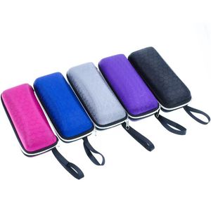 Party Favor 5-color small gift rectangular sunglasses case pressure resistant zipper pressure resistant glasses protection box strap strap q14