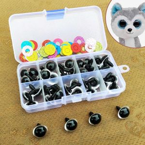 Dollkroppar delar 16mm säkerhet plastfärgade ögon för leksak virkade fyllda djur s listiga amigurumi plyschtillbehör 230329