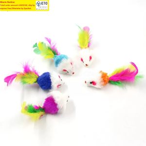 Colorful Feather Grit Small Mouse Cat Toys For Cat Feather Funny Playing Pet dog Small Animals feather Kitten