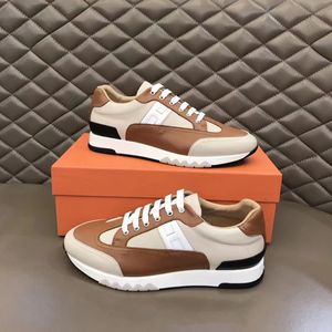 Modemärke män djup klänningskor berömda mjuka botten löpande sneakers Italy förfinade låga toppar elastisk band lätthet läder designer casual sportskor låda eu 38-45