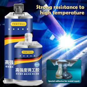 100 pezzi/lotto adesivo per riparazione fusione 100/50ml adesivo per riparazione metallo liquido resistente alle alte temperature riempitivo per saldatura metallo liquido per difetti di fusione metallo (20/50/100g)