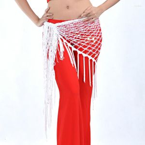 Stage Wear Women Belly Dance Hip Scarf Tassel Sequin Belt för dansare Dancing Wraps Accessories 89