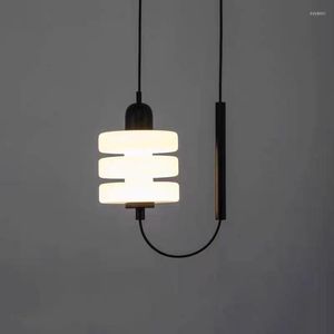 Lampy wiszące nowoczesne szkło do badań salonu nocna droplight pojedyncza głowica Hanglamp Indoor Decor Industrial Lighting LED żyrandel LED