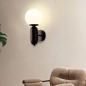 Lampade da parete Luce moderna Sfera di vetro Oro di lusso Sconce Soggiorno Camera da letto Comodino Corridoio Scala Arredamento nordico per interni