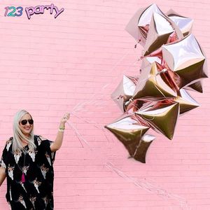 Party Decoration 1pc 24inch 4D Diamond Shaped Mirror Ball Wedding Balloons Cone Aluminum Foil Birthday Decorations Kids