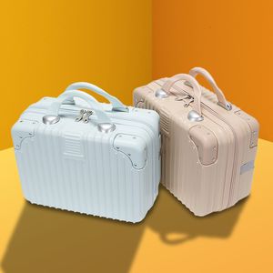 Bedanha de mão Bagagem de mão 1416 Iinch Cosmetic Box Presente Pequeno Mini Viagem Bolsa de Armazenamento de Senha Saco de embarque 230330