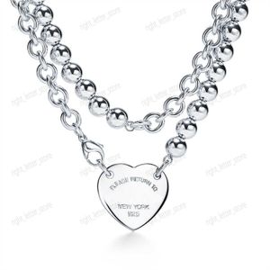 Anhänger Halsketten Anhänger Halsketten Markendesigner neue Qualität 925 Sterling Silber Halskette Namensschild Schmuck Geschenk L221011