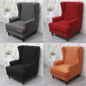 Stuhlhussen Sale1Set Sommer Wingback Cover Elastic Spandex Ohrensessel Schonbezug Sloping King Sessel für Wohnzimmer