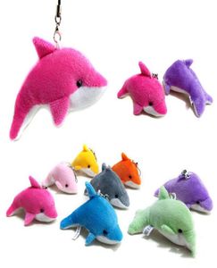 Kreźba Piękny mieszany kolor mini słodki delfin uroków dzieci Plush Toys Home Party Pendant Dekoracje Dekoracje 3872526