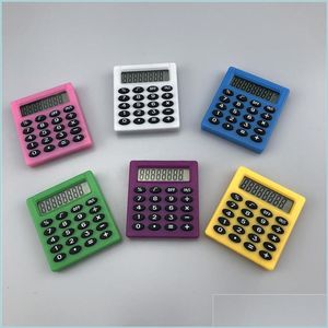 Calculadoras calculadoras calcador científico portátil Small Square Student Exame Aprendizagem Essential Digit Mini Office School Stationery Dro Dhhwn