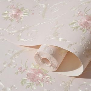 Sfondi Carta da parati autoadesiva Fiori pastorali Adesivo da parete floreale stereo 3D Soggiorno Camera da letto Casa nuziale Decorazione impermeabile in PVC