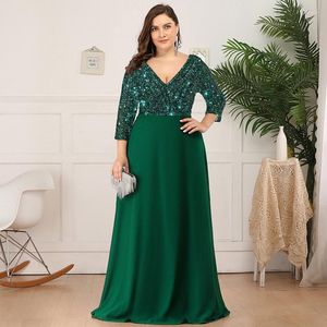 Plus Size Kleider für Frauen 2023 Elegant Pailletten Chiffon Abendgesellschaft Kleid Mode Maxi Formelle Hochzeit Luxus Cocktail Vestidos