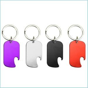 Dog Tag Id Card Liga de Alumínio Tag Opener Militar Pet Doggy Id Tags Portable Small Beer Bottle Openers Drop Delivery Home Garden Sup Dhbiw