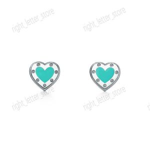 Three Luxury 925 Earrings Ladies Designer New Peach Heart Classic Color Enamel Luxury Jewelry Valentine's Day Gift Wholesale With Box G230330