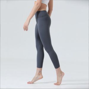 Tasarımcı Kadınlar Lulu Hizalama Taytlar Üst Lu Yoga Diz Uzunluğu Kadın Spor Salonu Taç Pantolon Elastik Fi Lady Açık Spor Lululemens 970